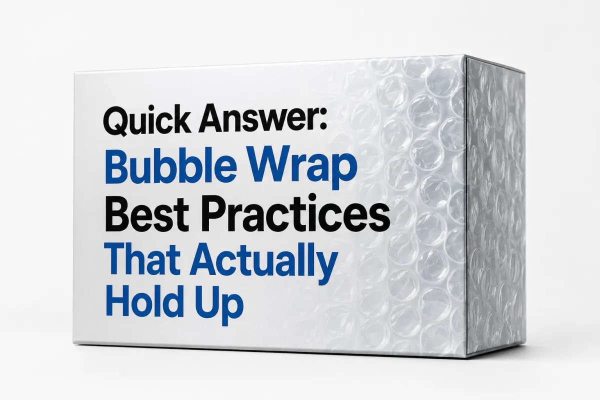 Bubble Wrap Practices Tested Shipping Advice