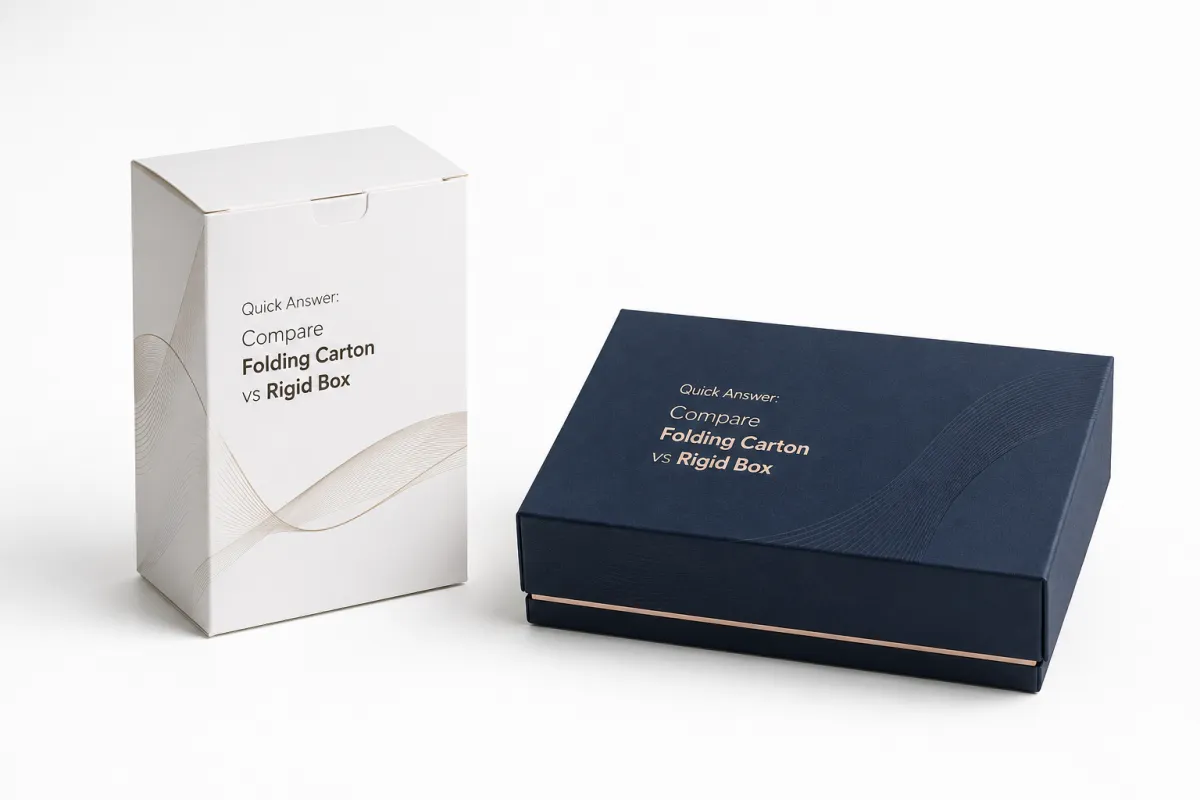 Compare Folding Carton vs Rigid Box