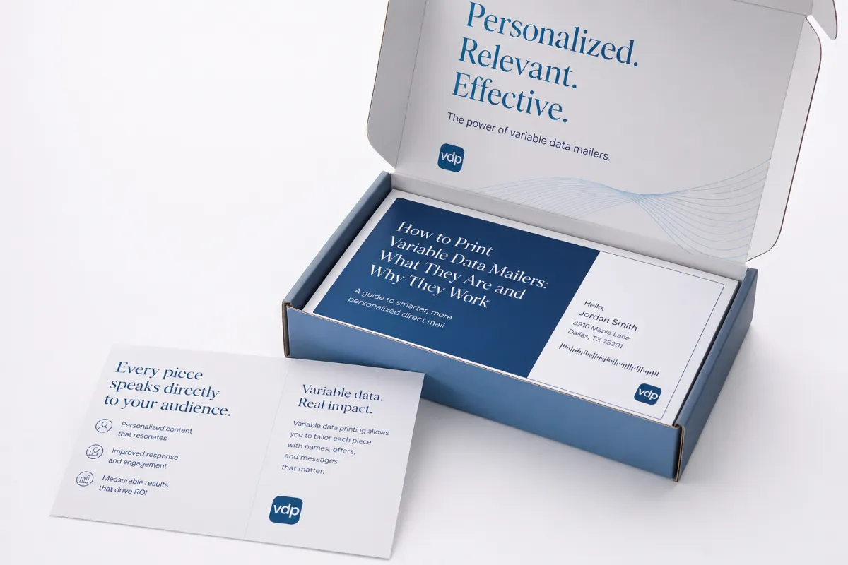 Print Variable Data Mailers: Film, Print, MOQ, and Carton