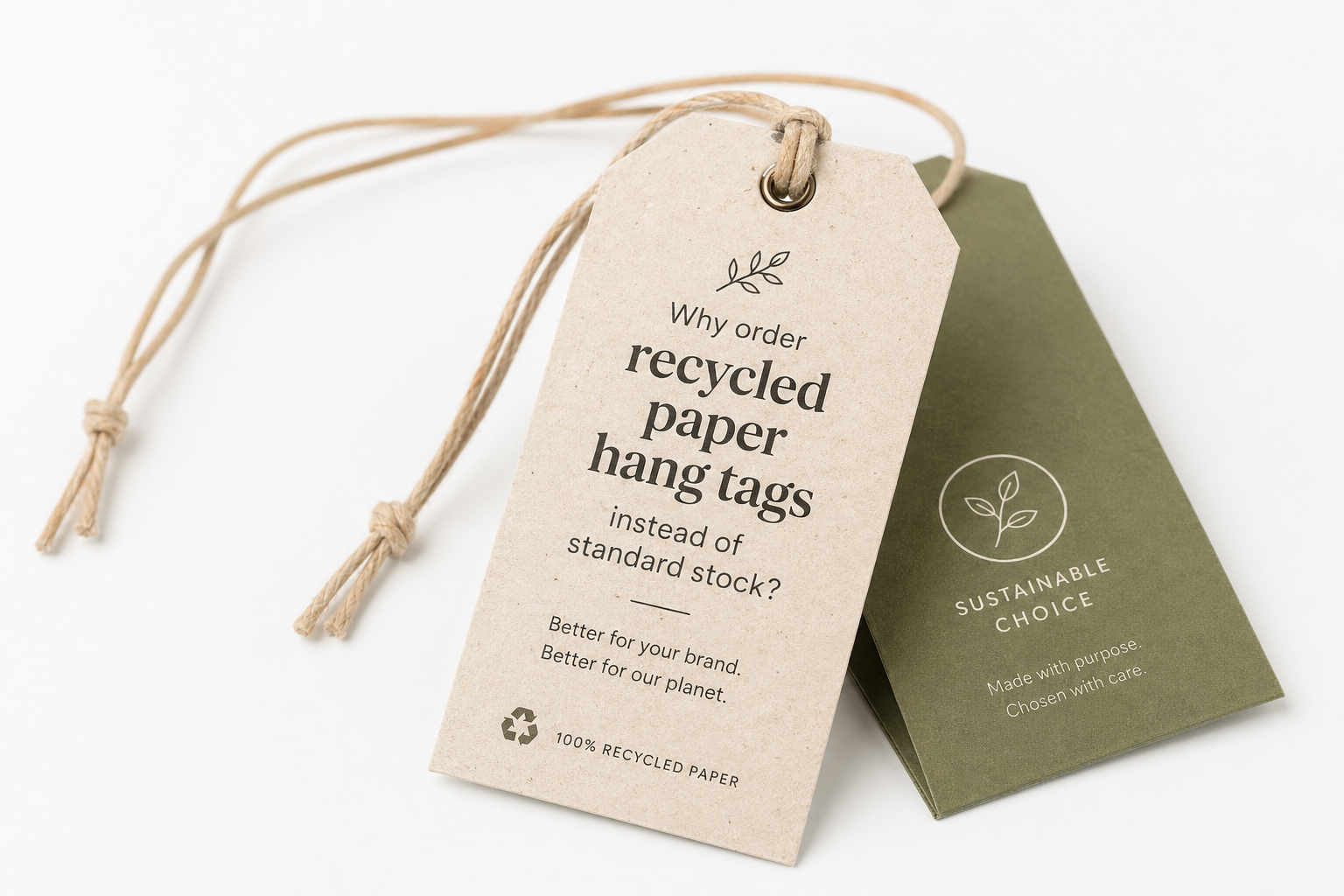 Order Recycled Paper Hang Tags: Sustainable Branding