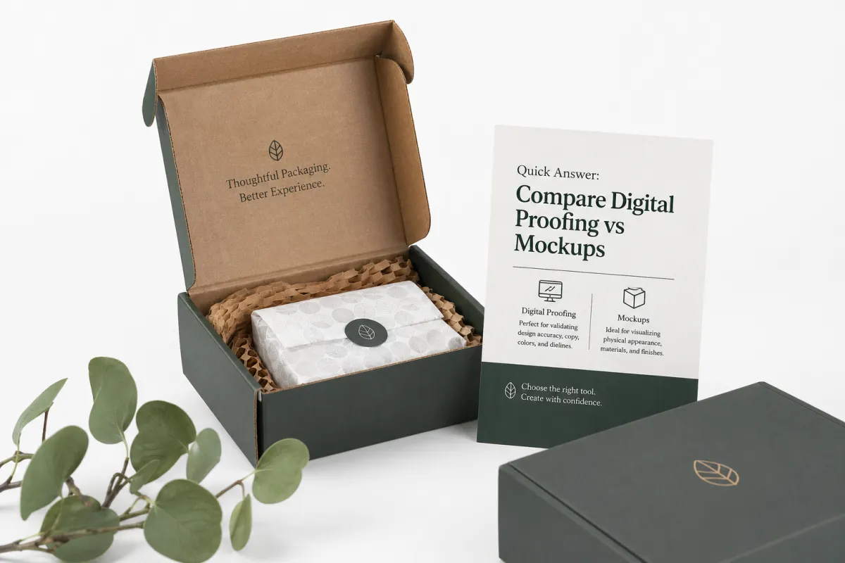 Compare Digital Proofing vs Mockups