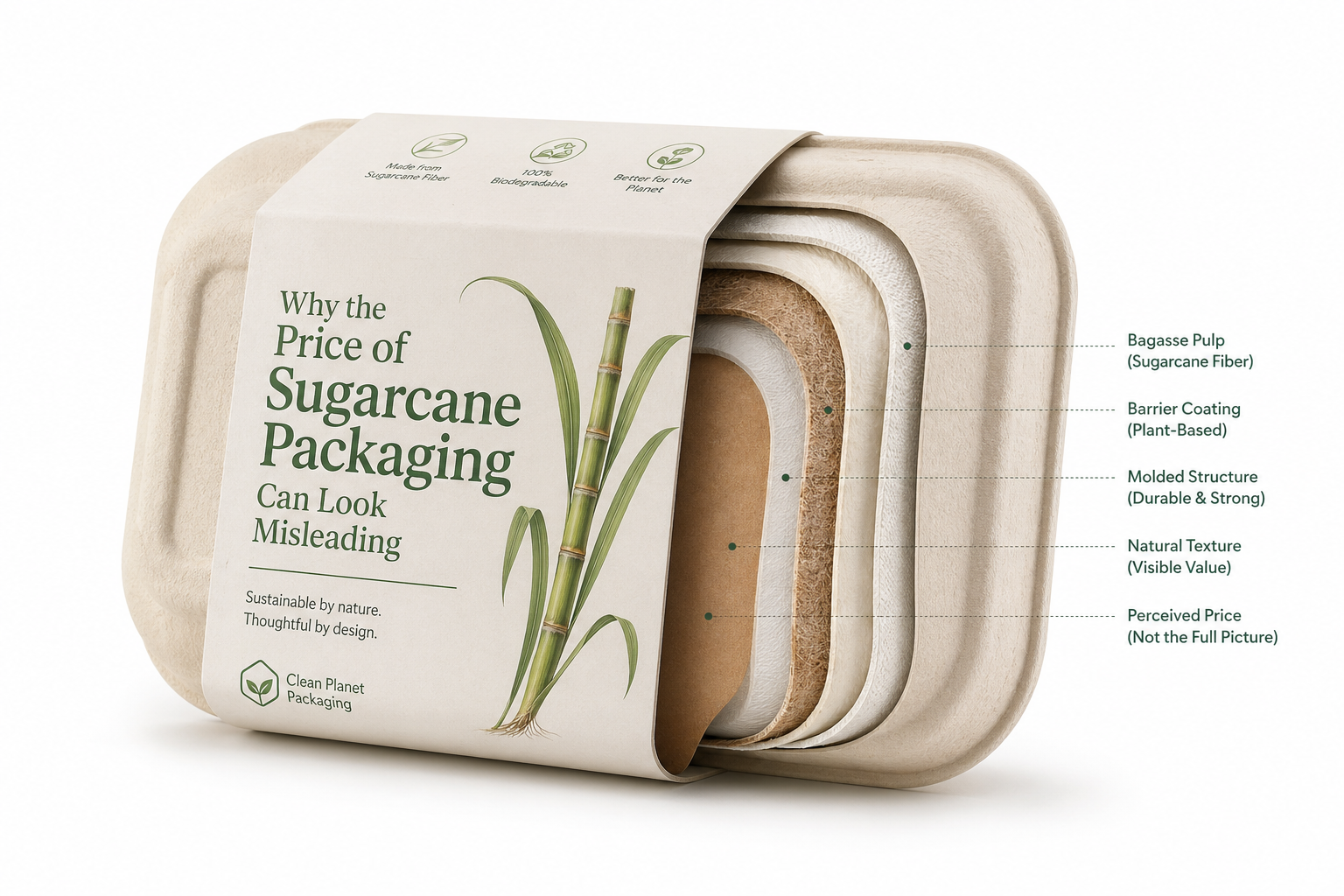 Price of Sugarcane Packaging: Costs, Specs, and MOQ