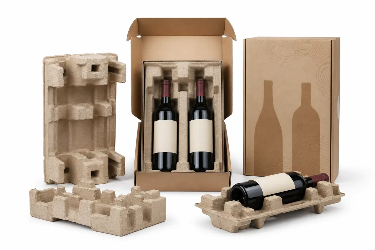 Molded Pulp Inserts for Bottles