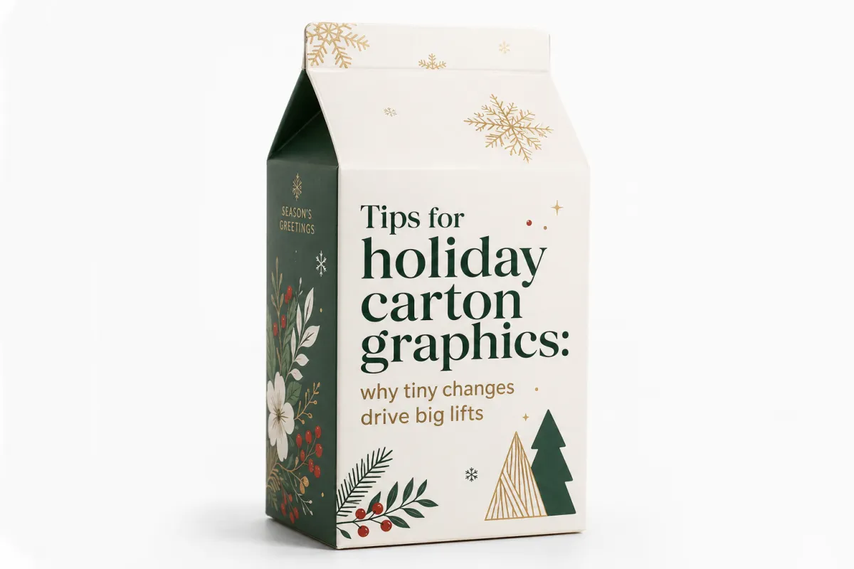 Holiday Carton Graphics Sell: Board, Finish, Dieline, and