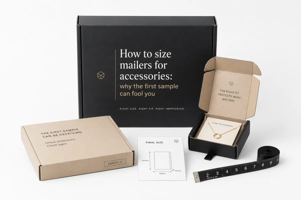 Size Mailers for Accessories: Film, Print, MOQ, and Carton