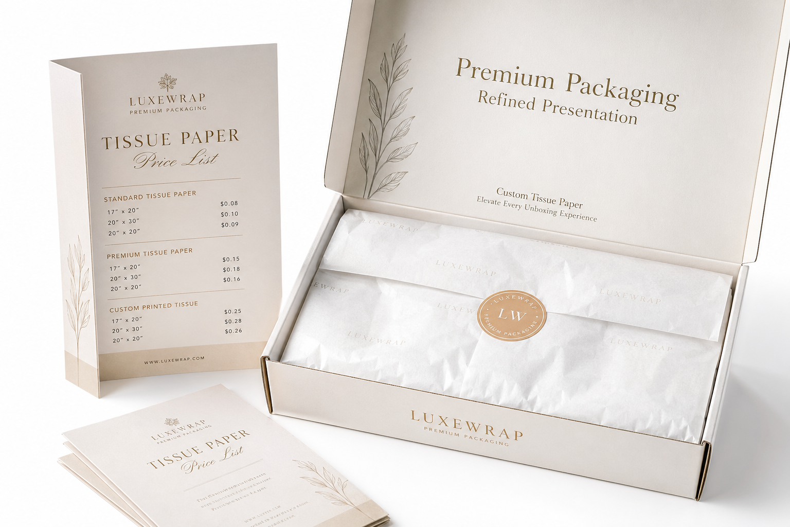 Custom Tissue Paper Price List: Materials, MOQ & Value