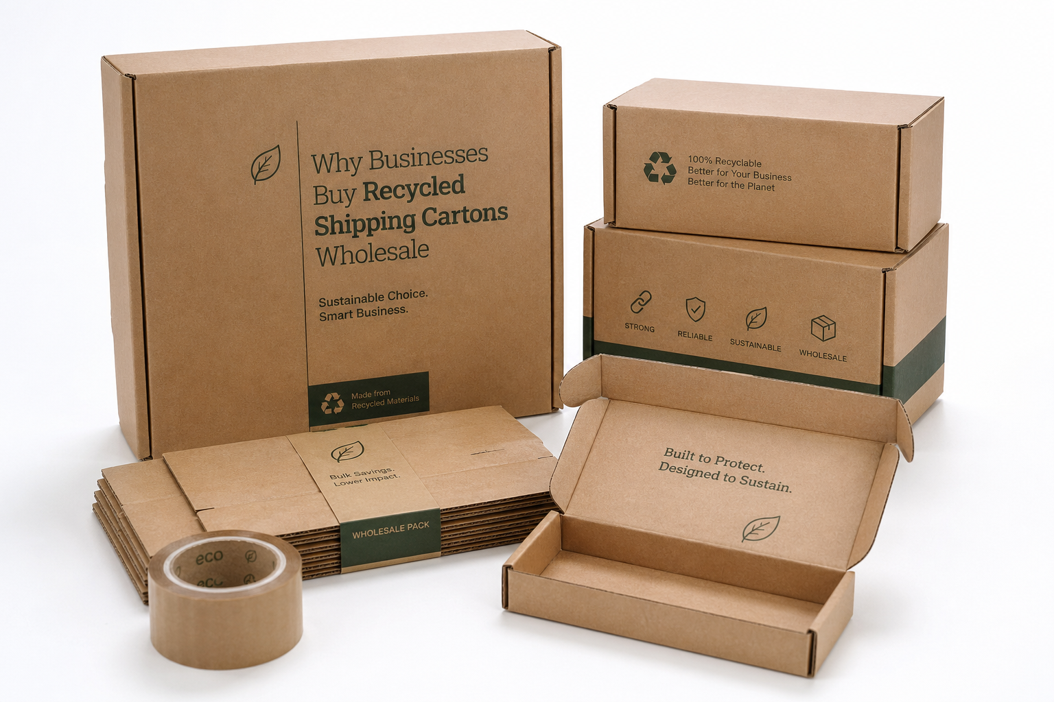 Buy Recycled Shipping Cartons Wholesale: Specs & Pricing