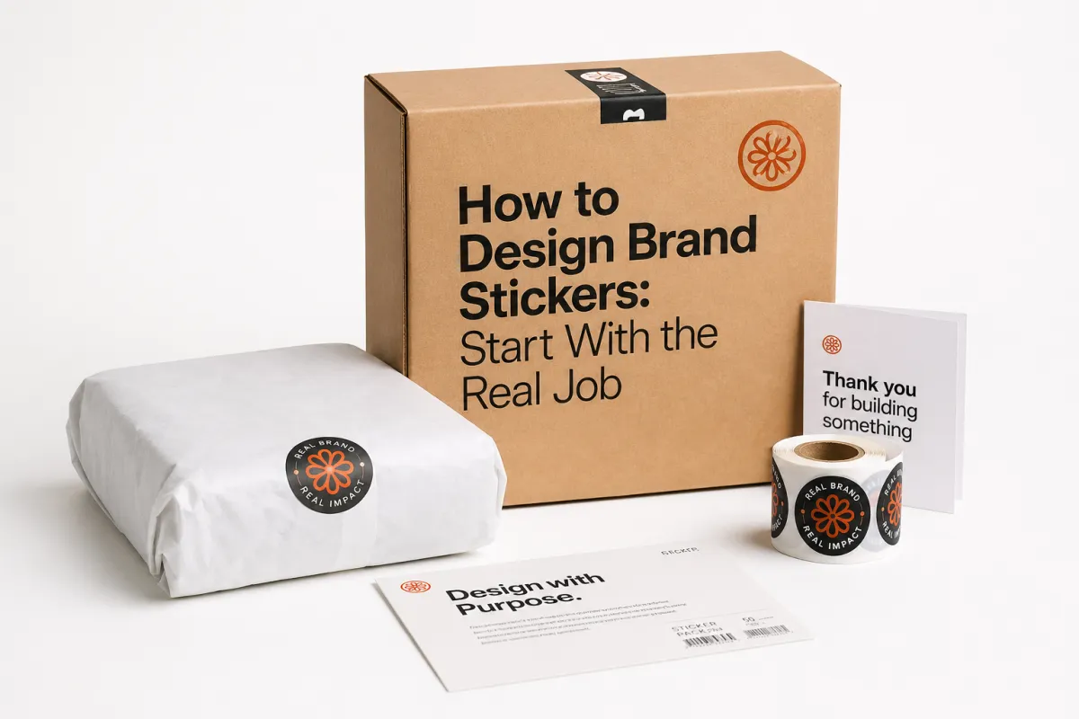 How to Design Brand Stickers: Start With the Real Job - CustomLogoThing packaging example