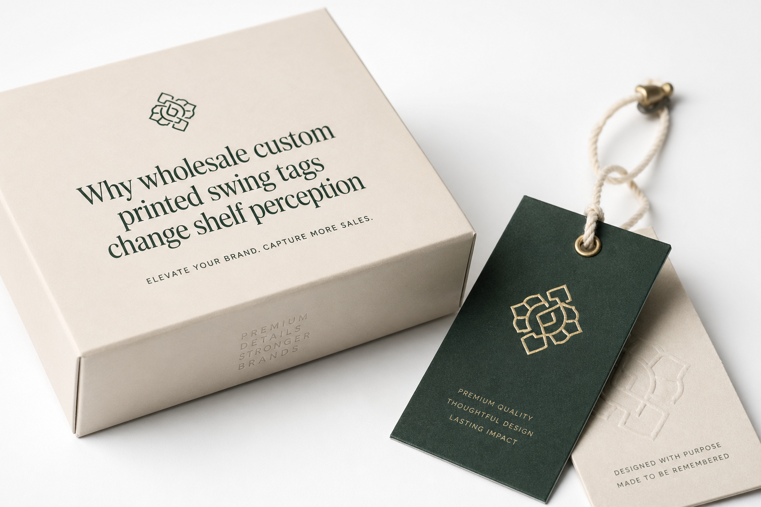 Wholesale Custom Printed Swing Tags for Brand Packaging