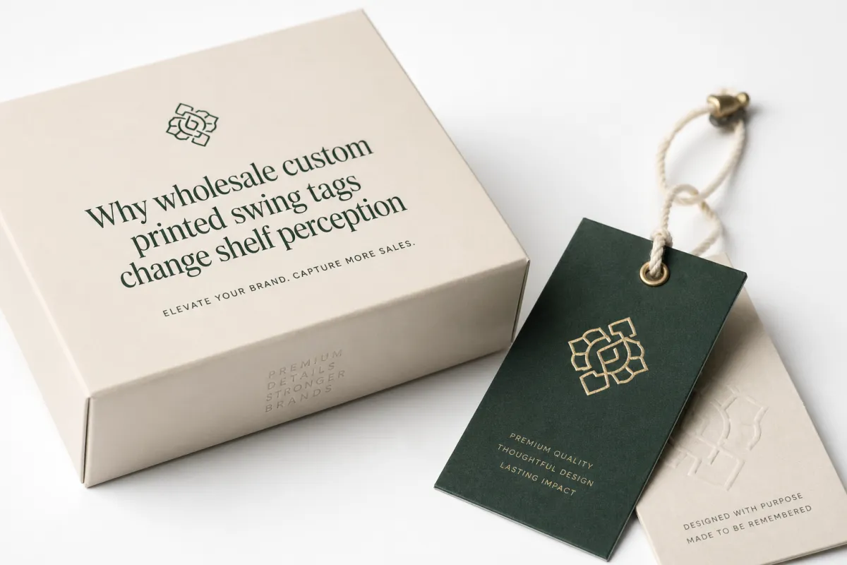 Wholesale Custom Printed Swing Tags for Brand Packaging
