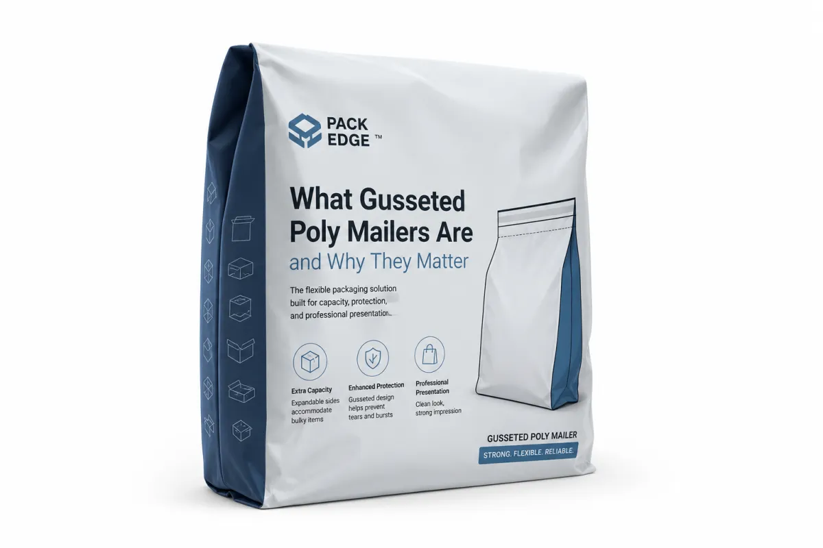 To Gusseted Poly Mailers: Film, Print, MOQ, and Carton