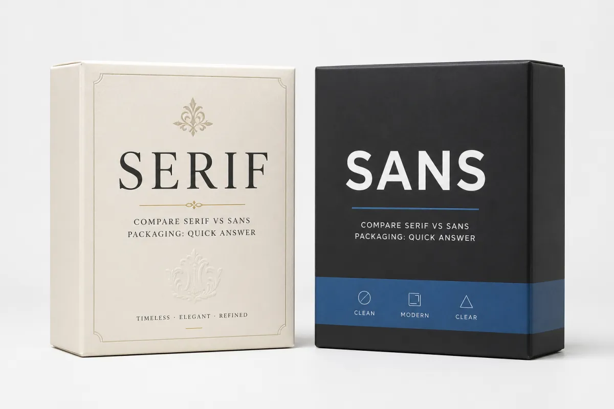 Compare Serif vs Sans Packaging Which