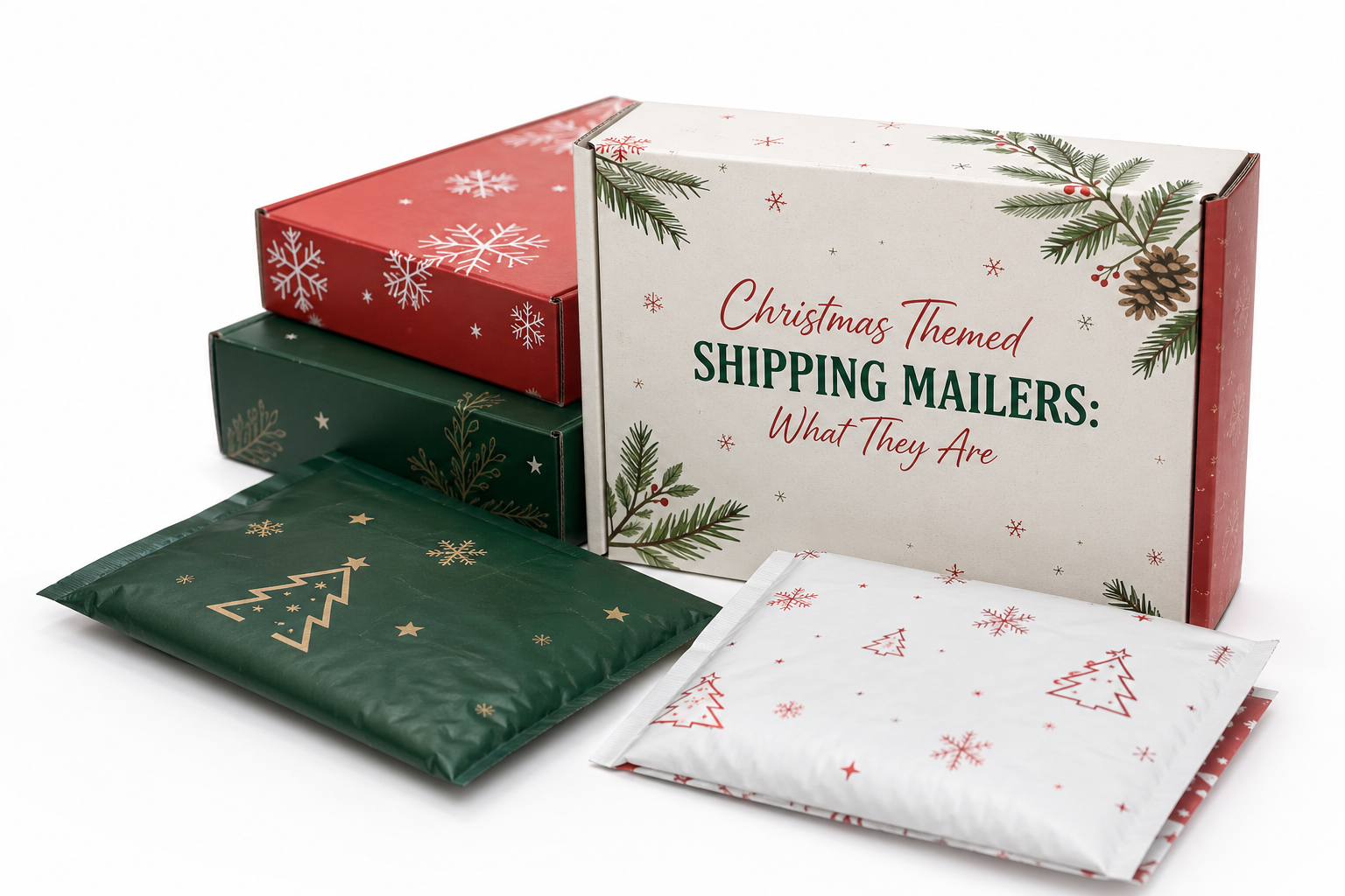 Christmas Themed Shipping Mailers for Holiday Branding