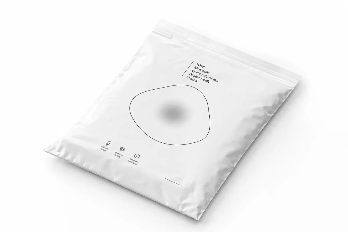Minimalist White Poly Mailer Design: Sell