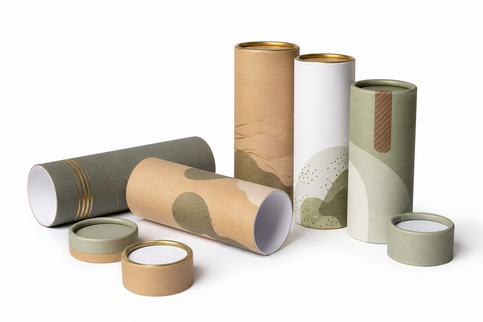 Custom Cardboard Tubes with Caps Wholesale for Packaging