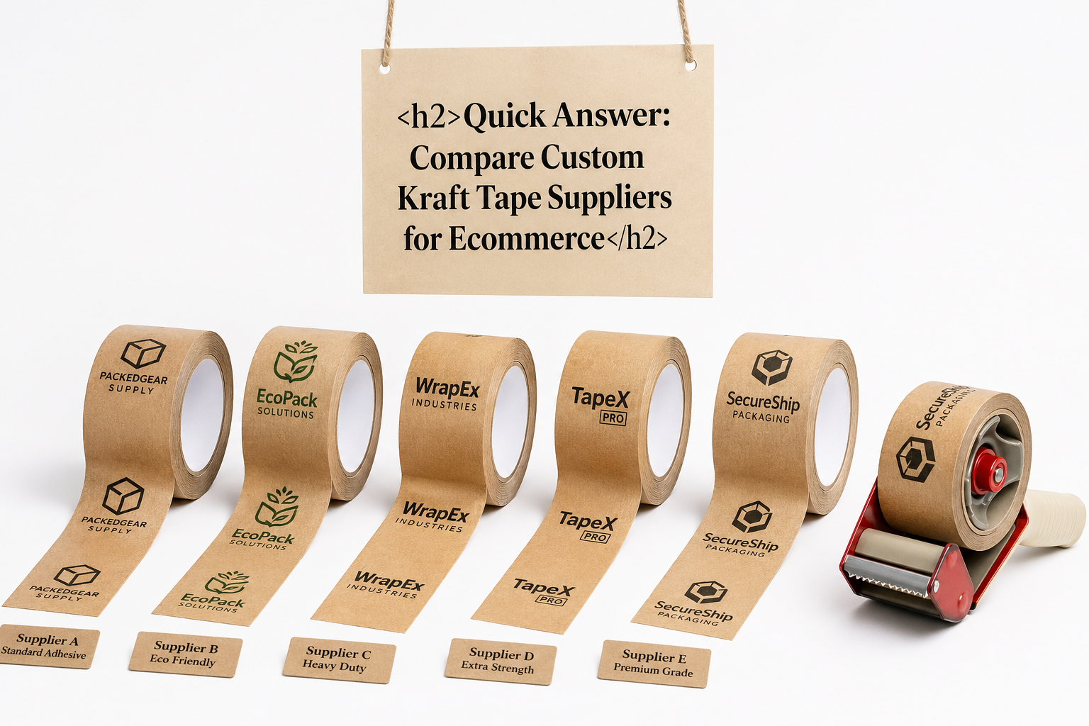 Compare Custom Kraft Tape Suppliers for Ecommerce Brands