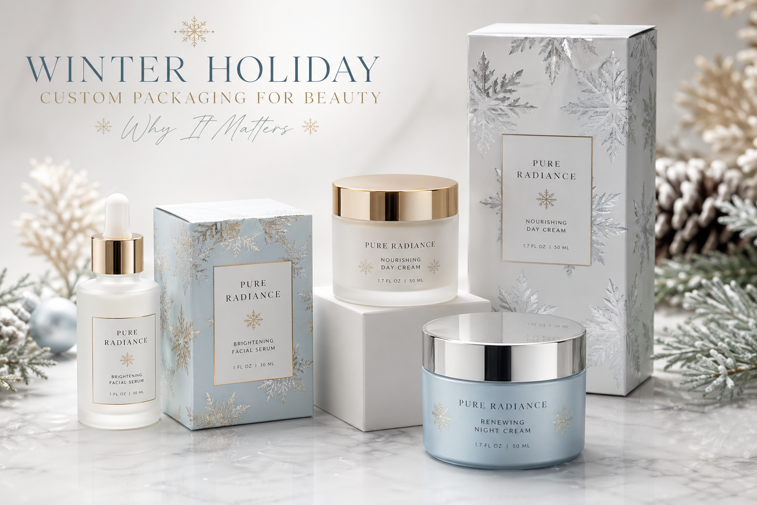 Winter Holiday Custom Packaging for Beauty Brands
