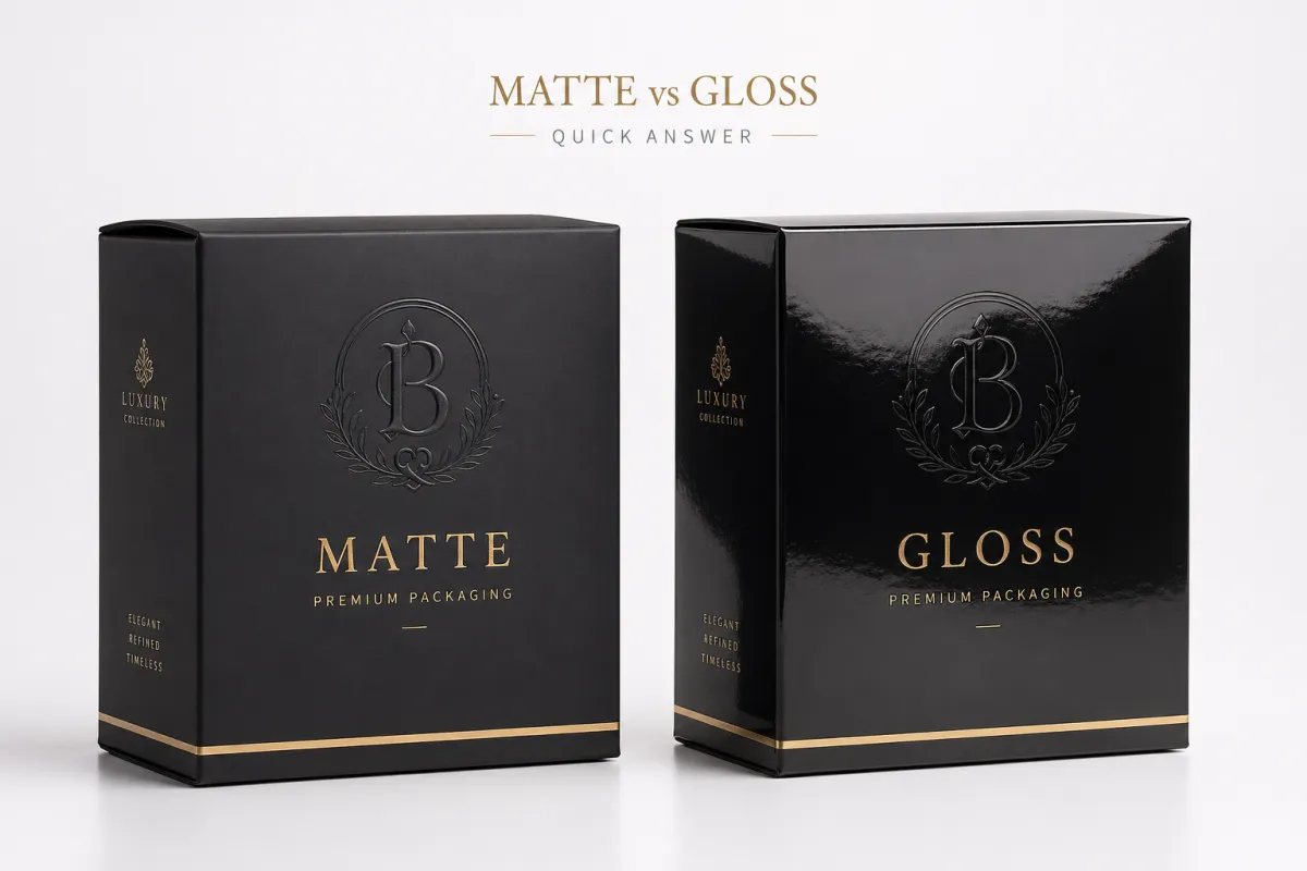 Compare Matte vs Gloss Packaging: Which Finish Wins