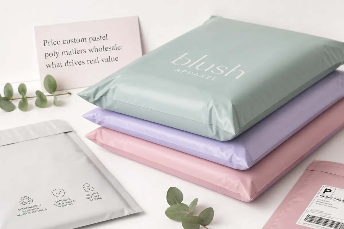 Price Custom Pastel Poly Mailers Wholesale: Quote Brief