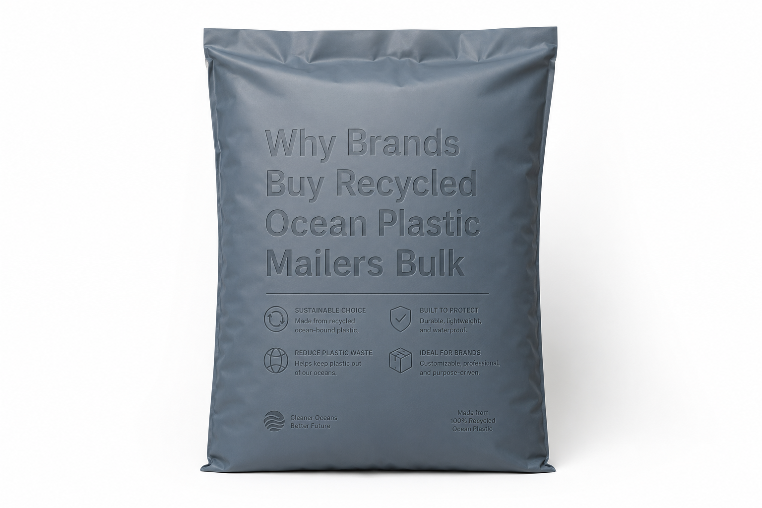 Buy Recycled Ocean Plastic Mailers Bulk for Brands