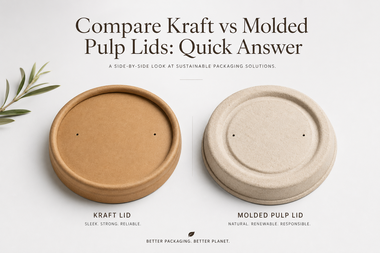 Compare Kraft vs Molded Pulp Lids: Which Is Better?