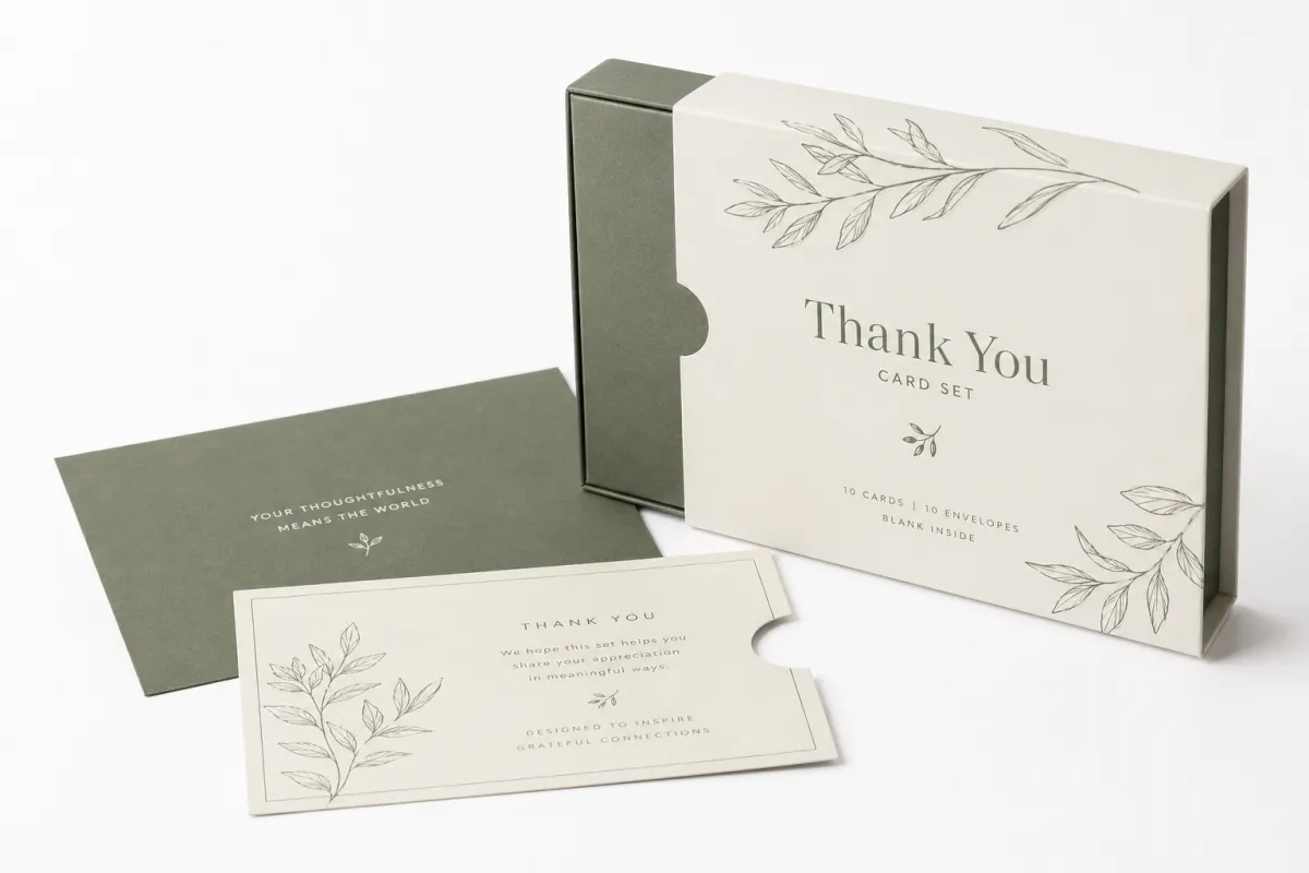 Custom Thank You Card Packaging Inserts Customers