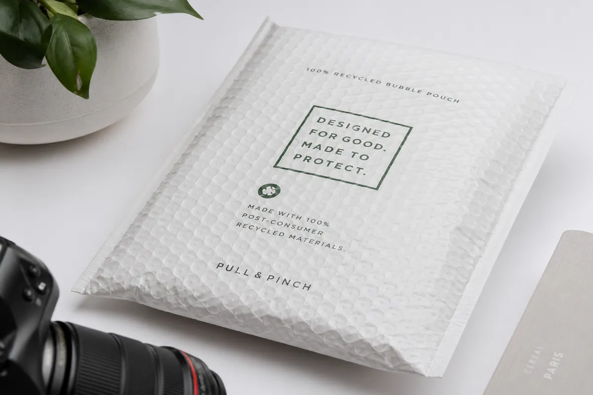 Review Post Consumer Recycled Bubble Pouch