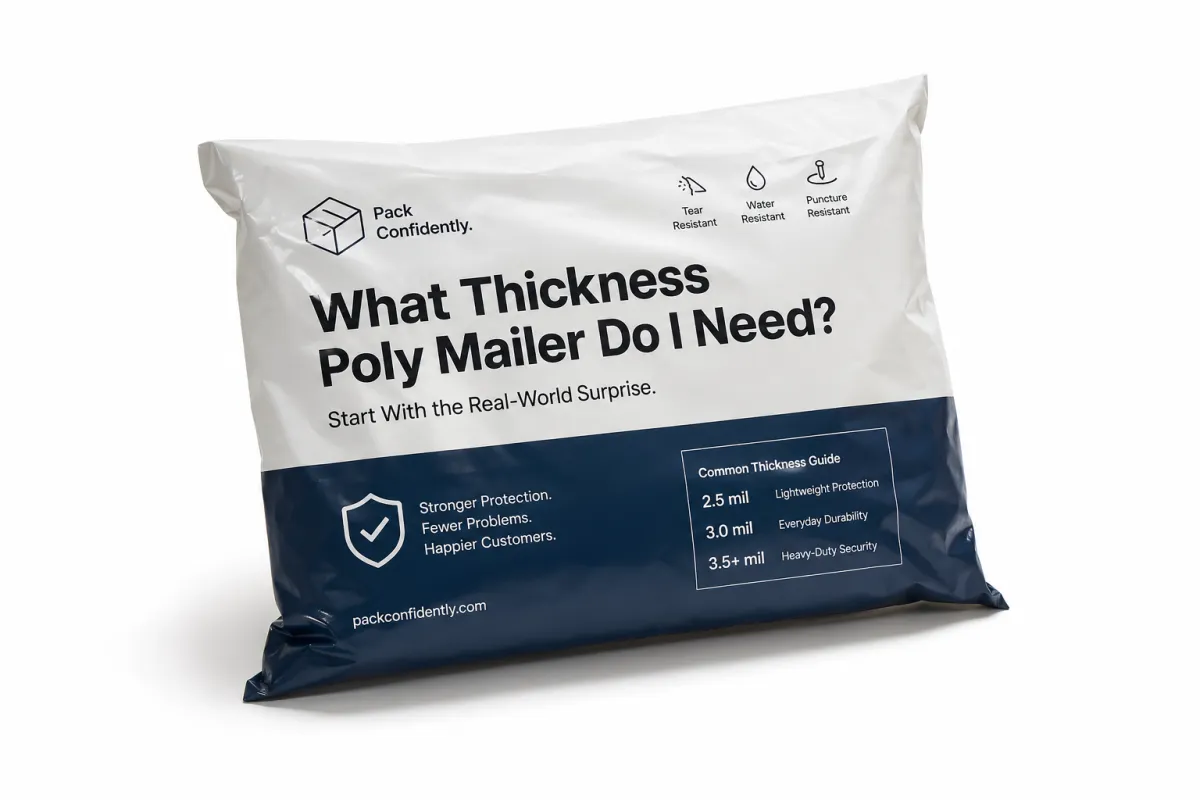 What Thickness Poly Mailer Do I Need? Start With the Real-World Surprise - CustomLogoThing packaging example