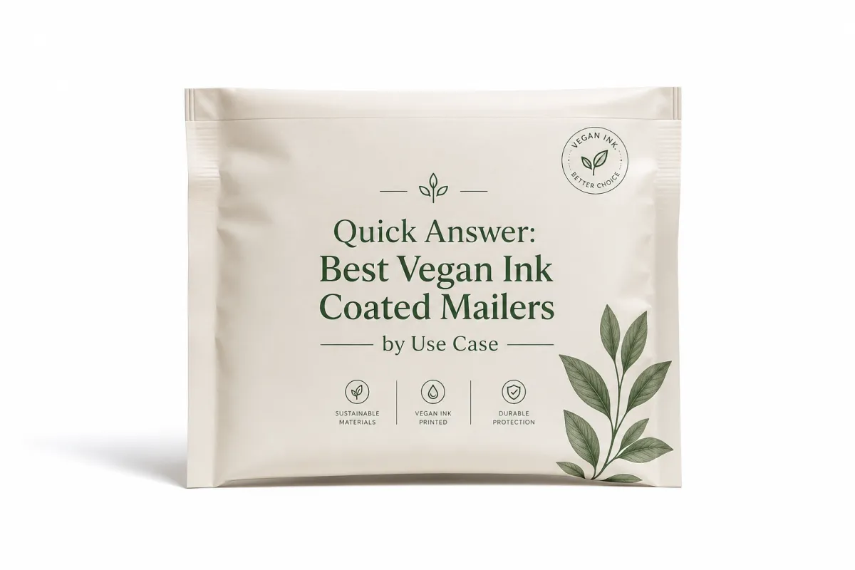 Vegan Ink Coated Mailers for Sustainable Shipping