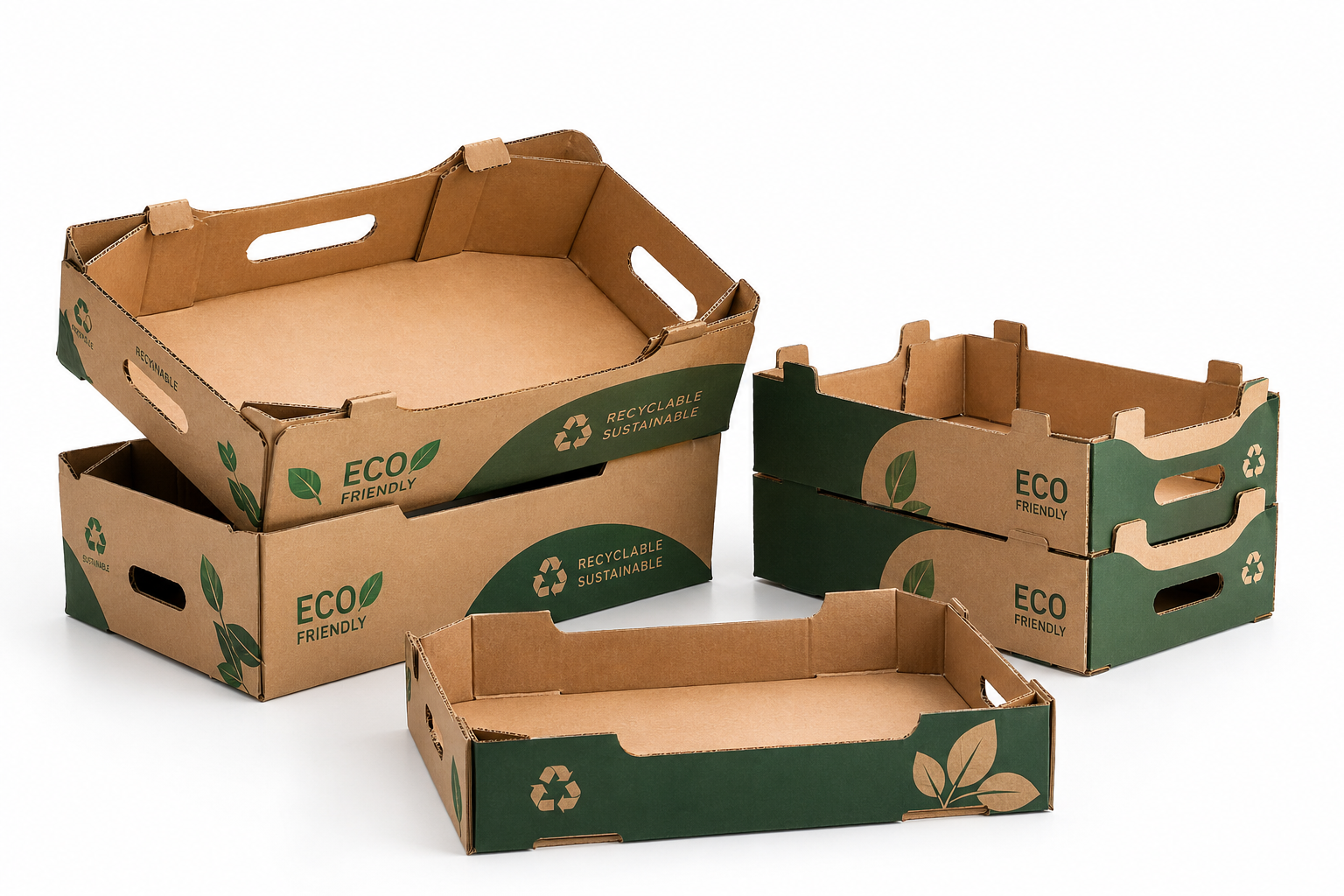 Order Recyclable Corrugated Produce Trays That Ship Well
