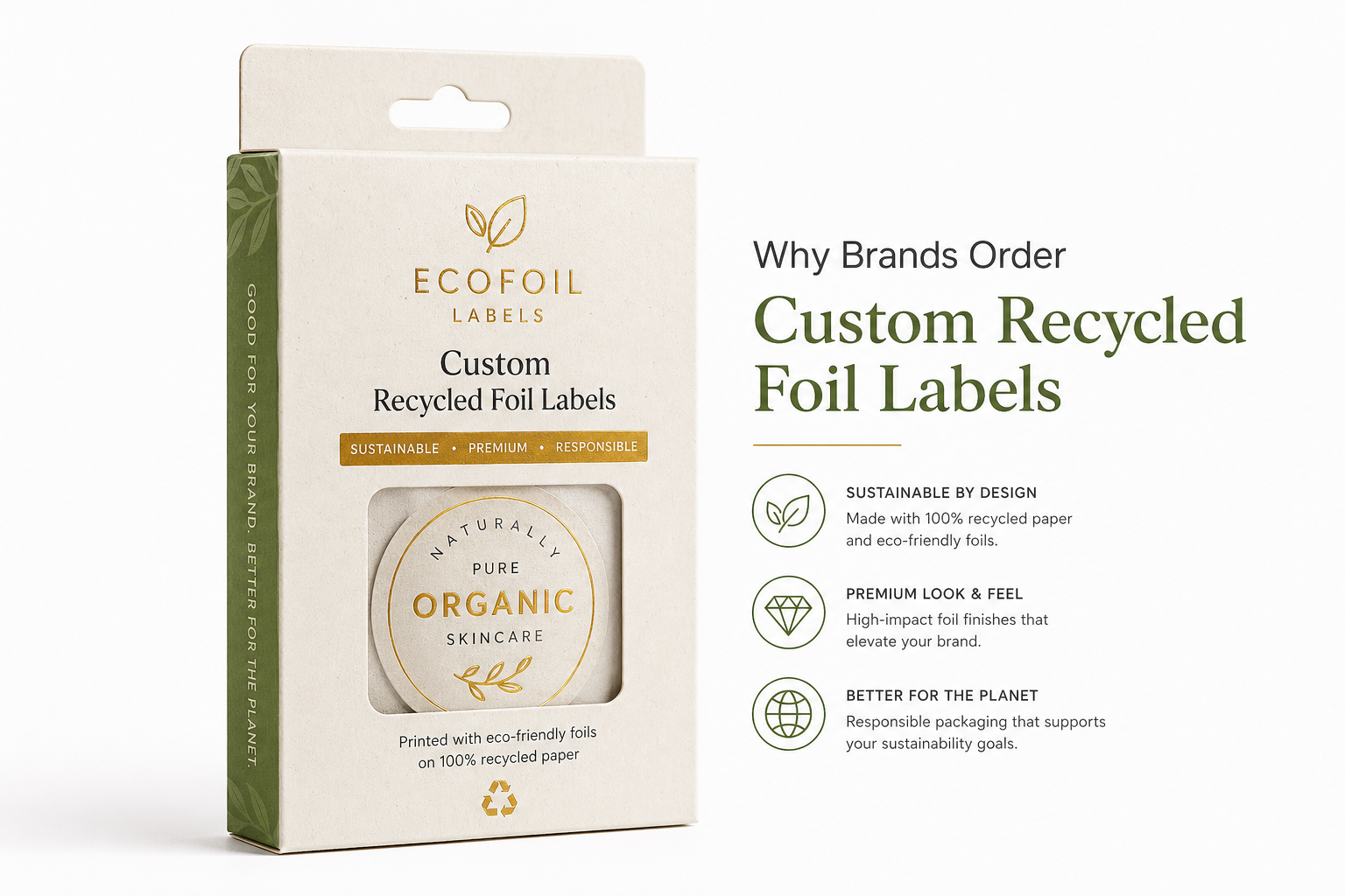 Order Custom Recycled Foil Labels for Sustainable Branding