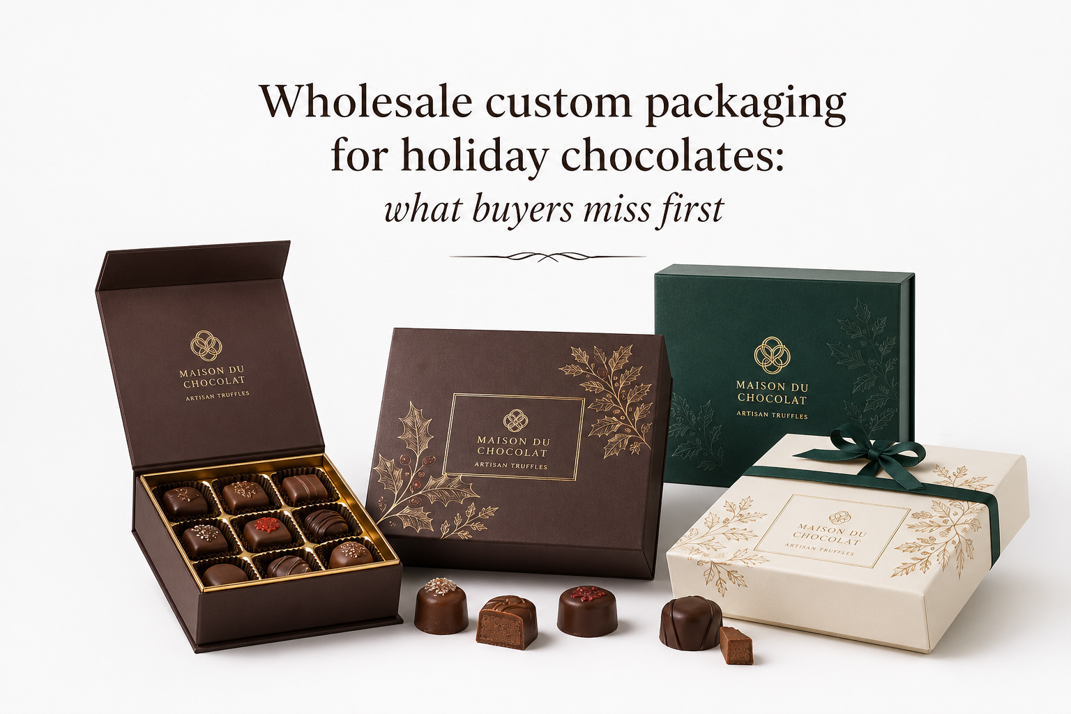 Wholesale Custom Packaging for Holiday Chocolates