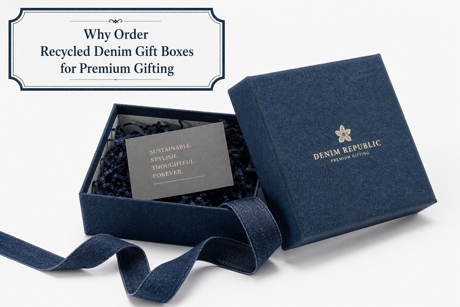 Order Recycled Denim Gift Boxes for Sustainable Brands