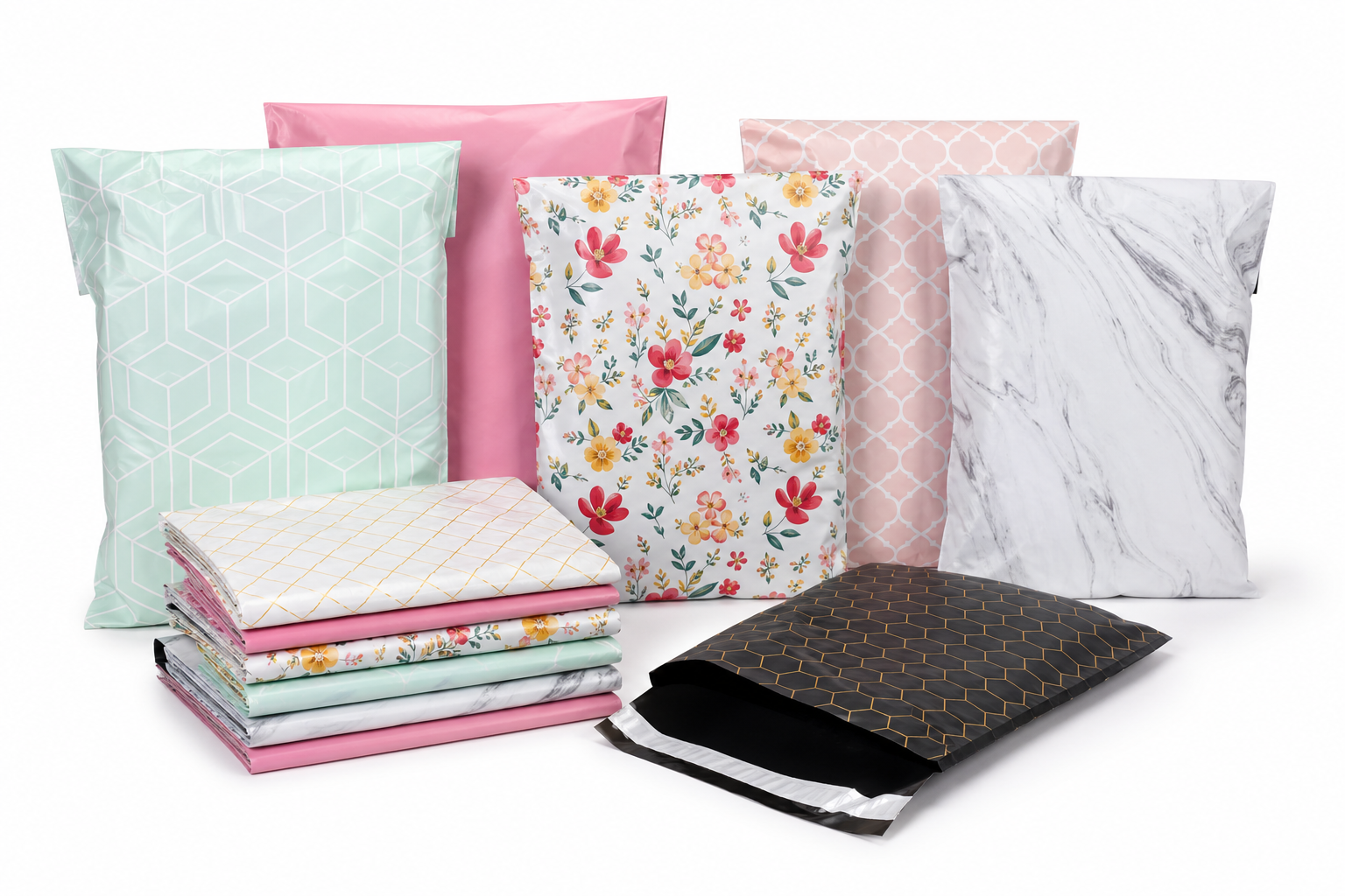 Buy Patterned Poly Mailers Bulk for Branded Shipping