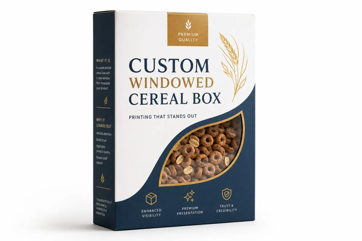 Custom Windowed Cereal Box Printing: Cost Design