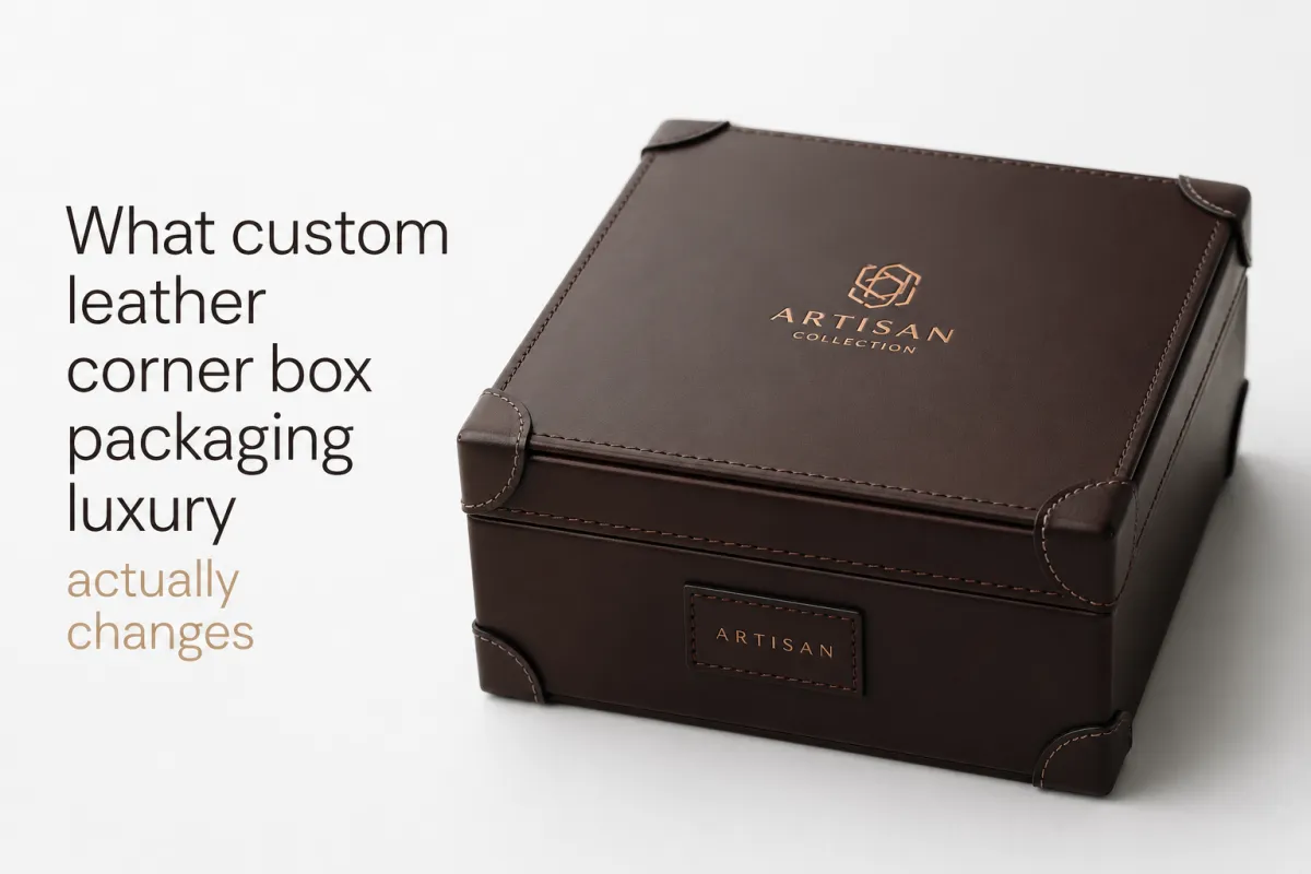 Custom Leather Corner Box Packaging Luxury: Sourcing Brief