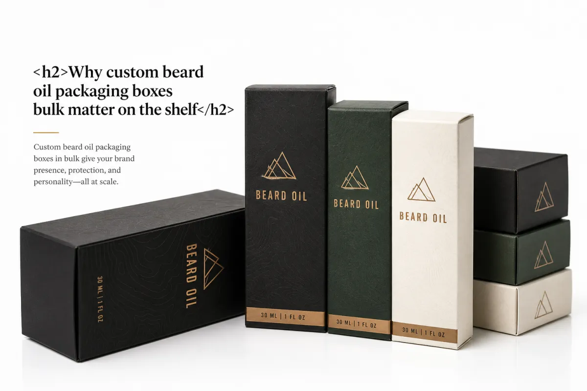 Custom Beard Oil Packaging Boxes Bulk for Brand Growth