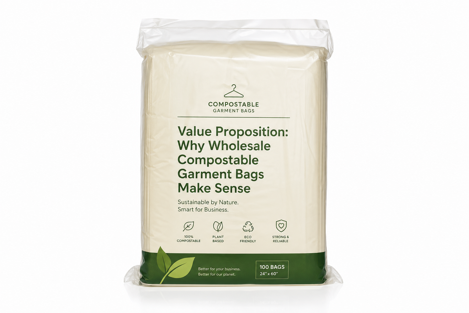 Wholesale Compostable Garment Bags for Sustainable Shipping