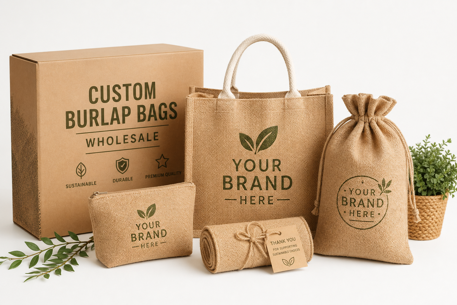 Custom Burlap Bags Wholesale for Bulk Packaging Orders