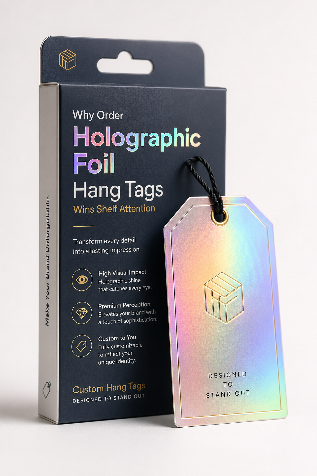 Order Holographic Foil Hang Tags: Pricing and Specs