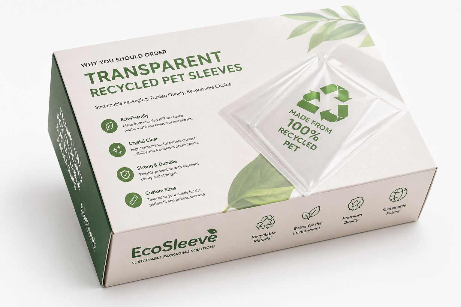 Order Transparent Recycled PET Sleeves: Specs and Delivery