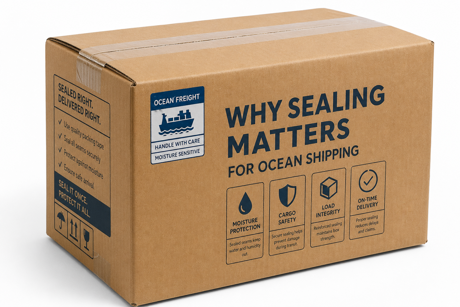 How to Seal Corrugated Boxes for Ocean Freight Safely
