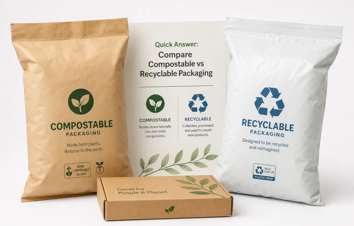 Compare Compostable vs Recyclable Packaging: Sourcing Brief