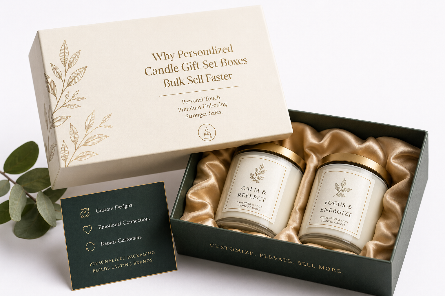 Personalized Candle Gift Set Boxes Bulk for Brands