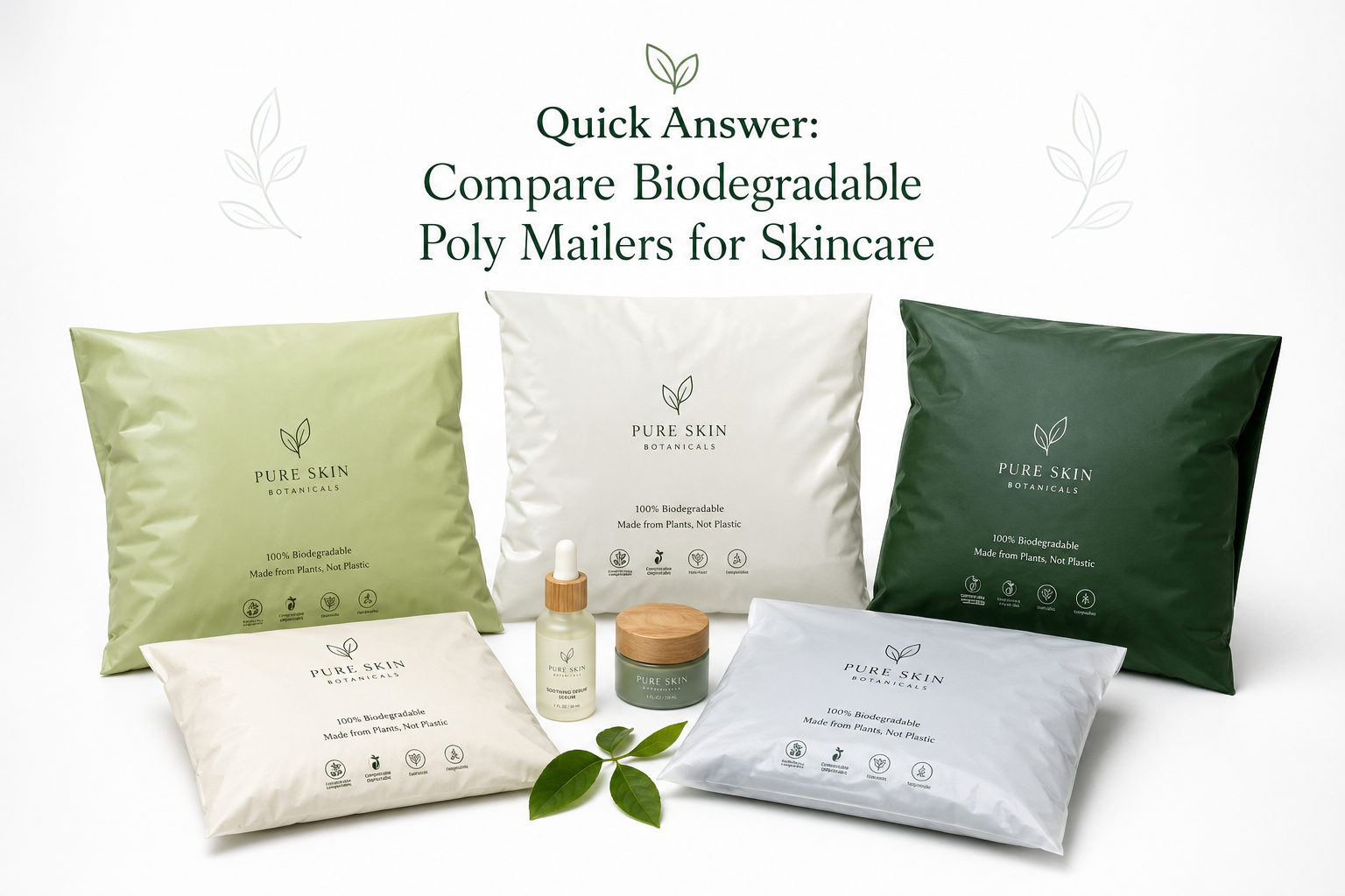 Compare Biodegradable Poly Mailers for Skincare Brands