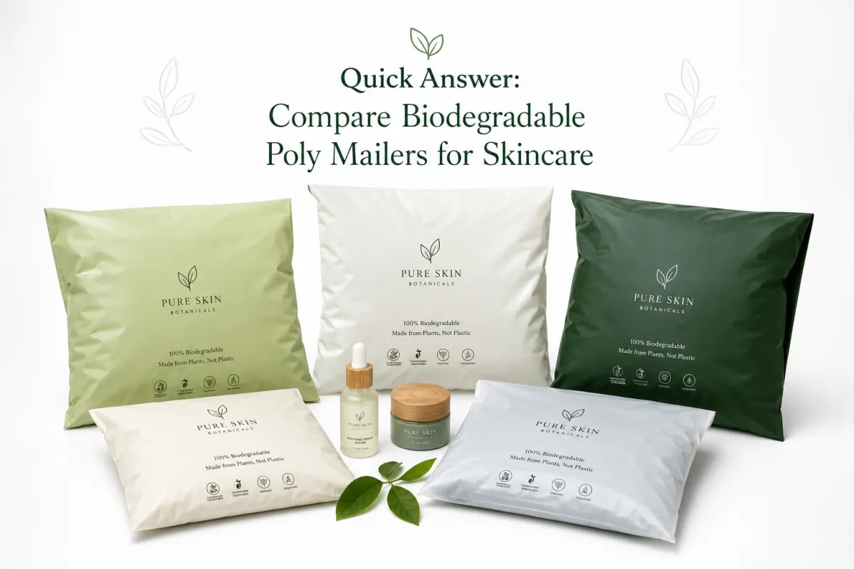 Compare Biodegradable Poly Mailers for Skincare Brands