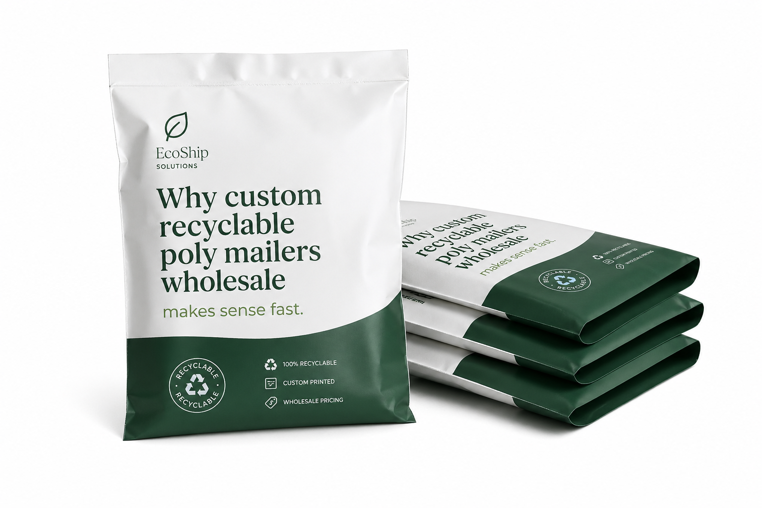 Custom Recyclable Poly Mailers Wholesale for Brands
