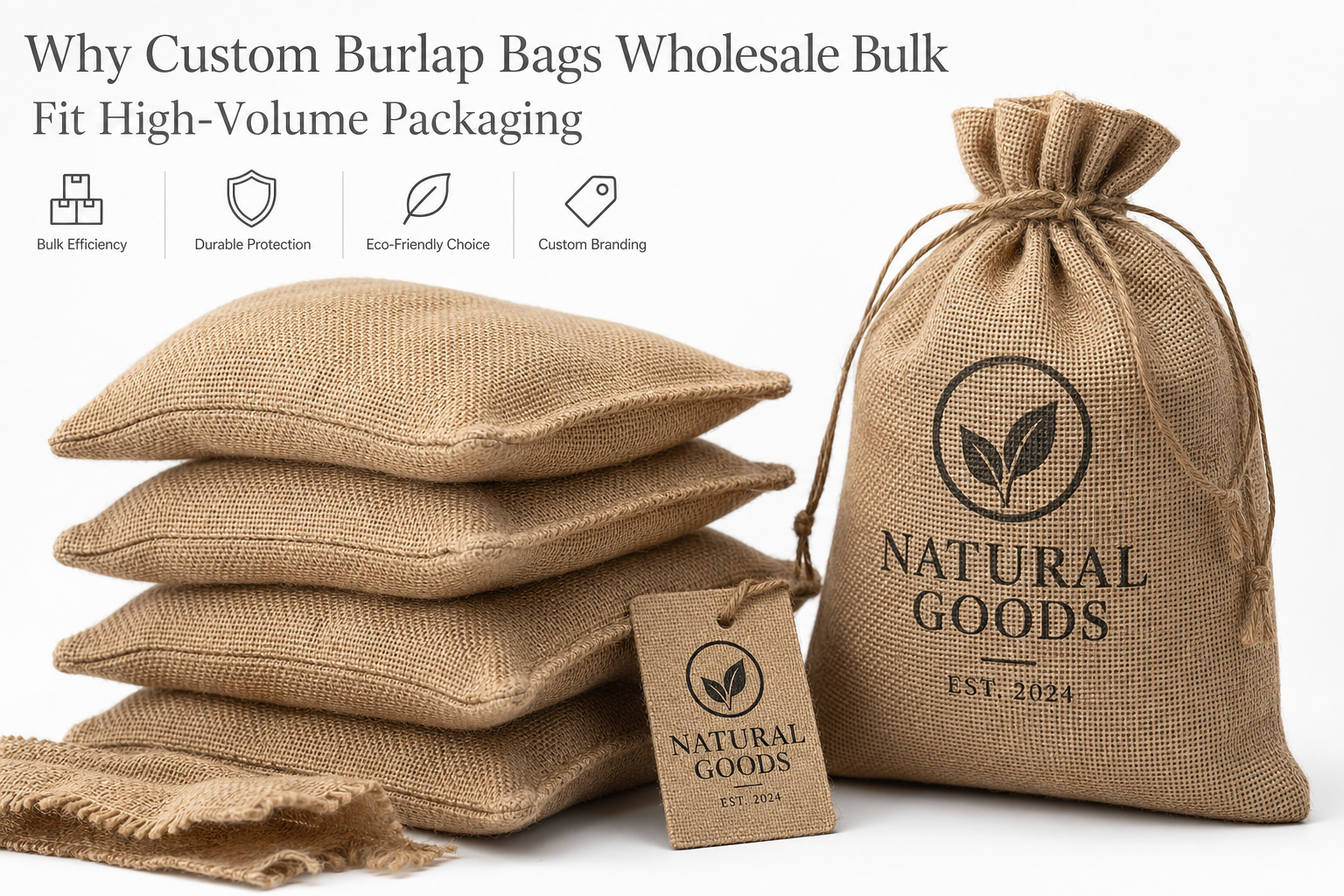 Custom Burlap Bags Wholesale Bulk for Packaging Buyers
