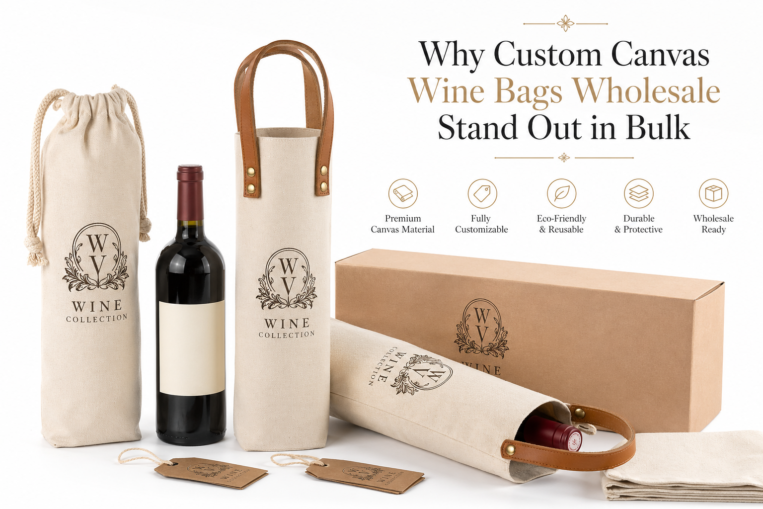 Custom Canvas Wine Bags Wholesale: Specs, Pricing, MOQ