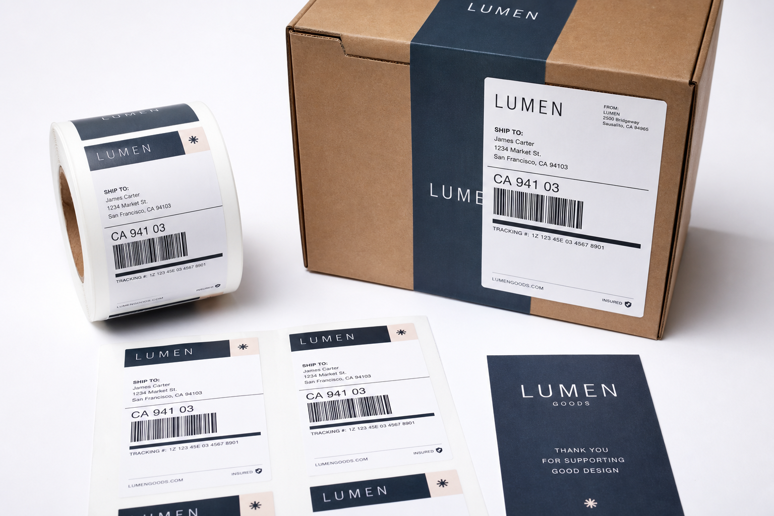 Printed Shipping Labels for Brands: Material, Adhesive, Artwork, and MOQ